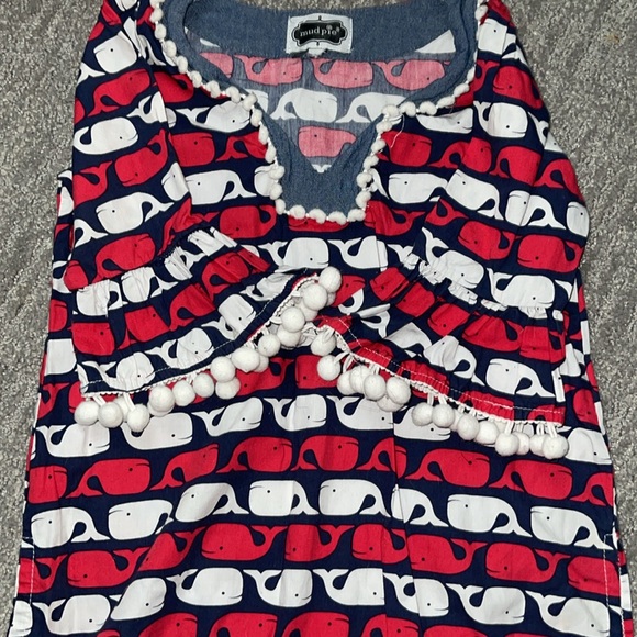 Mud Pie Red and White Whale Print dress - Picture 5 of 5